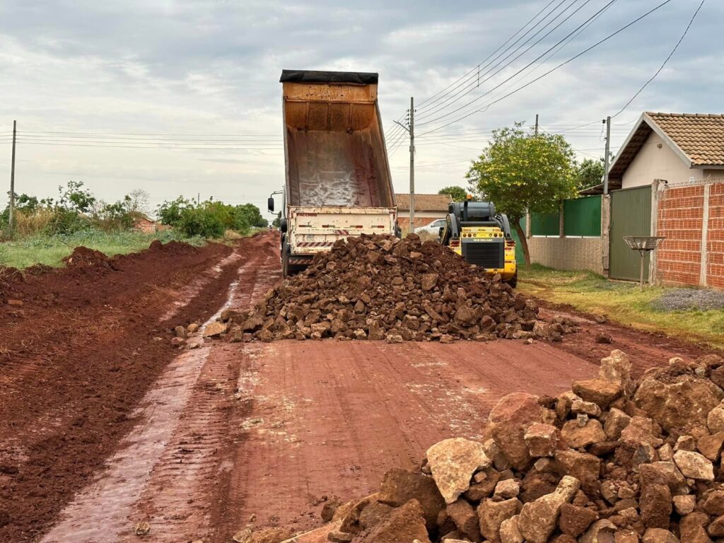 Prefeitura de Nova Alvorada do Sul Realiza Mutirão de Patrolamento e Cascalhamento no Bairro Maria de Lourdes Prefeitura de Nova Alvorada do Sul Realiza Mutirão de Patrolamento e Cascalhamento no Bairro Maria de Lourdes