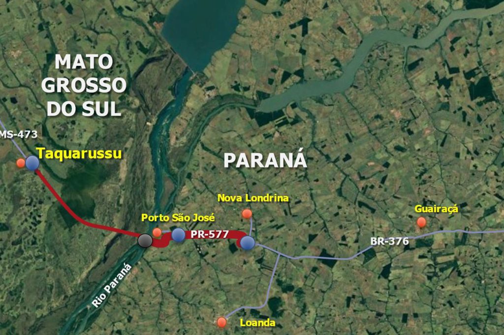 Estudo para construção de ponte entre MS e Paraná caminha para a fase final Estudo para construção de ponte entre MS e Paraná caminha para a fase final