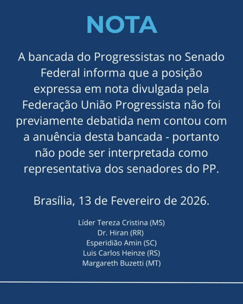 Tereza Cristina diz que nota do partido com apoio a Toffoli não a representa