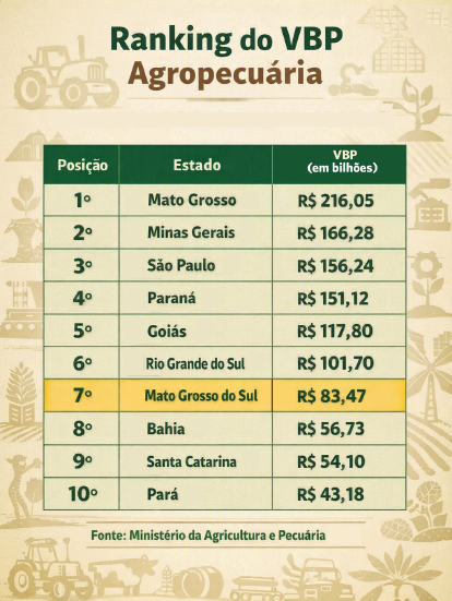 Produção do agro de MS cresce e é avaliada em R$ 83,4 bilhões Produção do agro de MS cresce e é avaliada em R$ 83,4 bilhões
