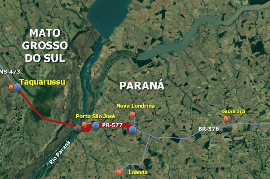Estudo para construção de ponte entre MS e Paraná caminha para a fase final Estudo para construção de ponte entre MS e Paraná caminha para a fase final