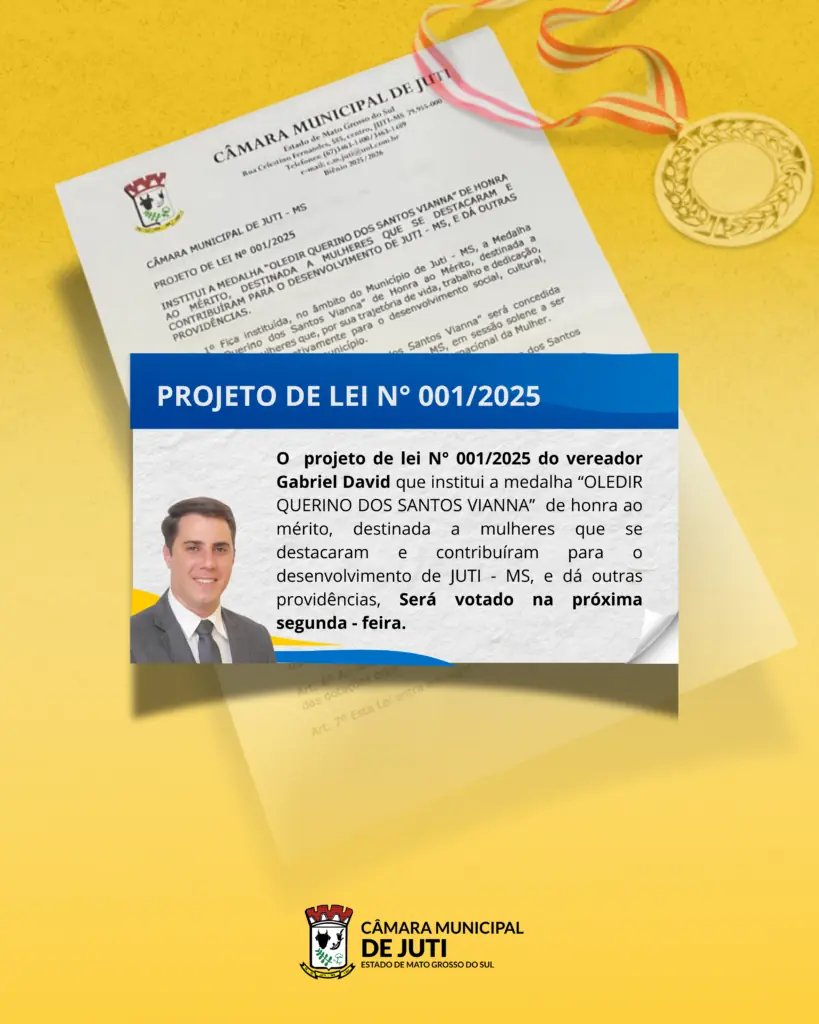 Projeto de LEI do Vereador Gabriel David irá homenagear e valorizar as mulheres jutienses Projeto de LEI do Vereador Gabriel David irá homenagear e valorizar as mulheres jutienses